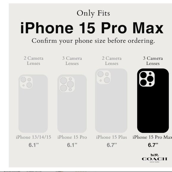 NWOB Coach Protective Case with Magsafe For iPhone 15 Pro Max Clear/Multi New - Picture 3 of 10